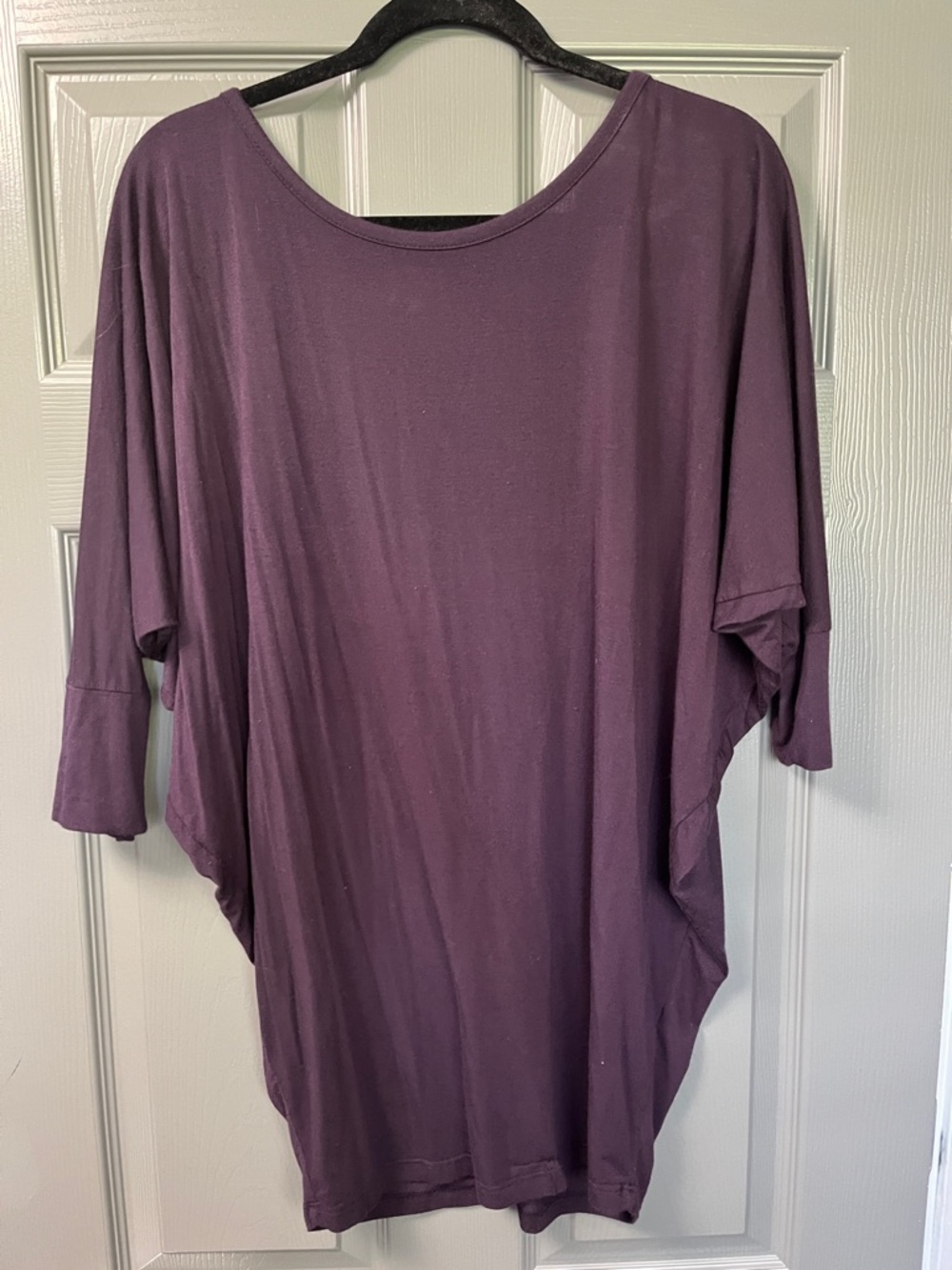 41 Hawthorn Oversized Dolman Sleeve Tunic - Plum